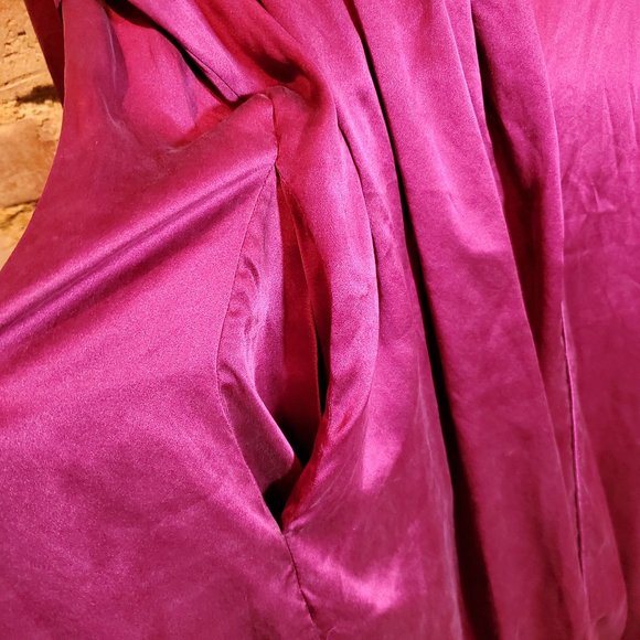 Nordstrom Lingerie Silk robe purple S - Picture 5 of 6